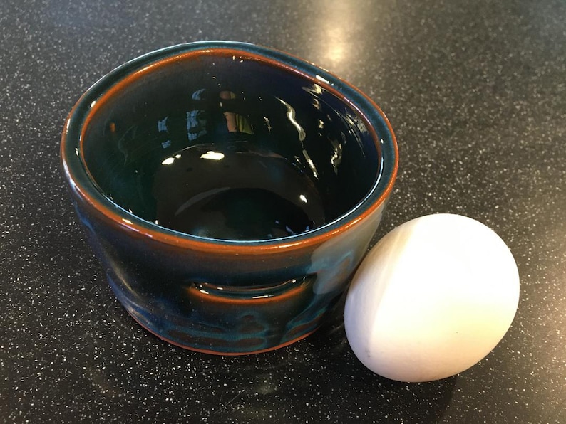 Blue ceramic egg separator Etsy