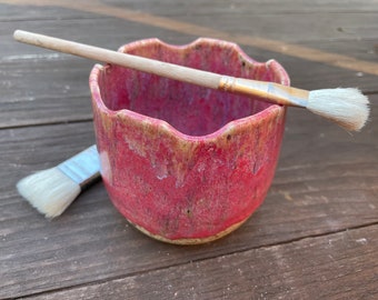 Stoneware brush rest cup-Artist Tool