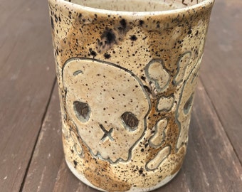 Stoneware tumbler "De La Mort"-inspired by Paris catacombs