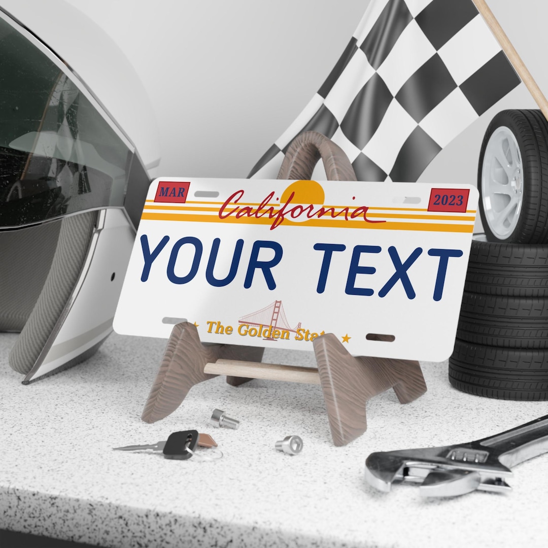 Custom License Plate Custom California State Vanity Tag, Perfect Gift ...