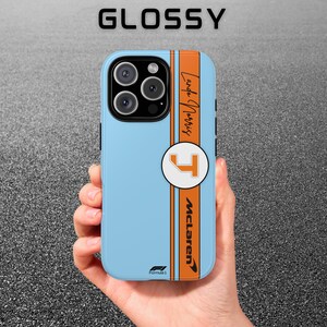 Lando Norris McLaren F1 2025, Handyhülle für iPhone 16,15,14,13,12,11, Pro, Pro Max, Plus, Samsung S25, Google Pixel 9, Tough F1 Handyhülle