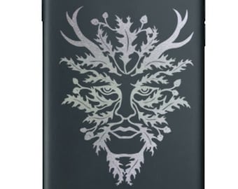 Green Man Vinyl CAR DECAL Pagan Nature Spirit, Horned God, Wiccan Sticker