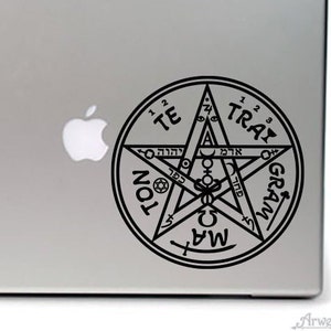 Tetragrammaton CAR DECAL, Esoteric Pentagram, Occult Kabbalah Sticker, Witch Talisman