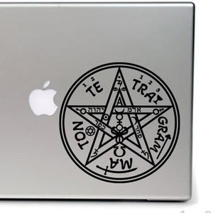 Tetragrammaton CAR DECAL, Esoteric Pentagram, Occult Kabbalah Sticker, Witch Talisman