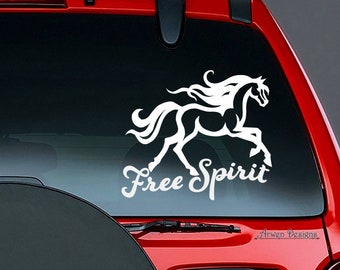 Galloping Horse Vinyl Decal: Free Spirit Equestrian Sticker