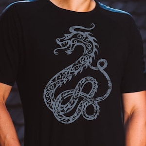 Viking Serpent T-shirt, Dragon Shirt, Celtic Clothing, Jormungandr Norse Mythology, Adult and Youth