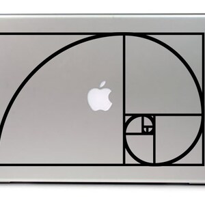 Golden Mean Vinyl CAR DECAL, Sacred Geometry, Golden Ratio, Fibonnaci Spiral Math Sticker