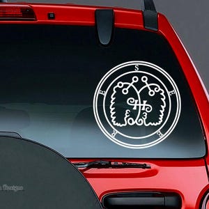 Seere Sigil CAR DECAL, Goetia Demon Symbol, Occult Sticker, Key of Solomon, Demonology