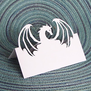 Drachen Hochzeits-Tischkarte, Mittelalterliche Fantasy-Renaissance-Party, Drachen-Tischnummer