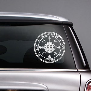 Archangel Sandalphon Sigil Vinyl CAR DECAL, Angel of Music and Creativity, Angel Seal