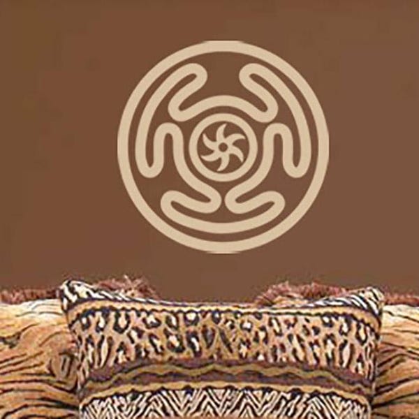 Hecate's Wheel Vinyl WALL ART, Wiccan Decal, Witchy Sticker, Hekate Goddess