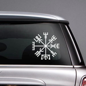 Vegvisir Norse Mythology Viking Vinyl CAR DECAL Pagan Asatru Runic Compass