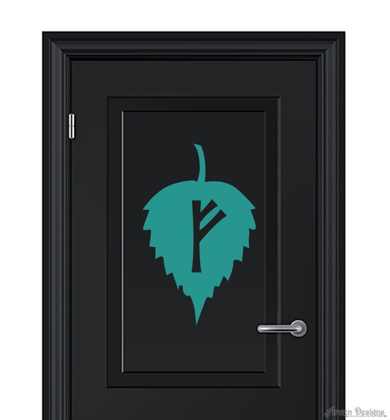 Birch Leaf Rune, Vinyl CAR DECAL, Custom Elder Futhark Runes, Viking ...