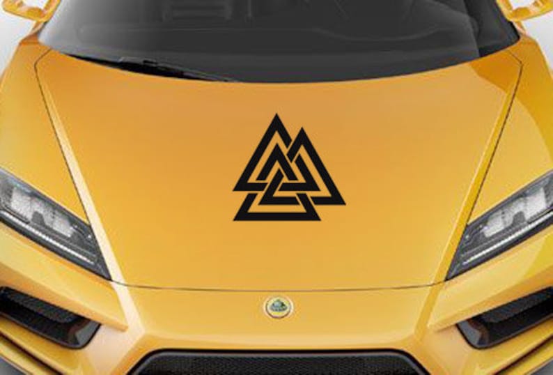 Valknut Vinyl CAR DECAL Pagan Odin Asatru Norse Viking Sticker Etsy