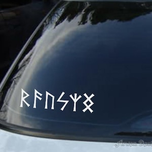 Runes Vinyl CAR DECAL, Six 6 Runes - You Choose! - Custom Pagan Wiccan Decal, Norse Sticker, Viking Runes