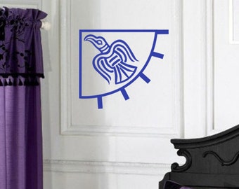 Raven Banner Viking Flag Vinyl WALL ART Decal Asatru Norse Pagan