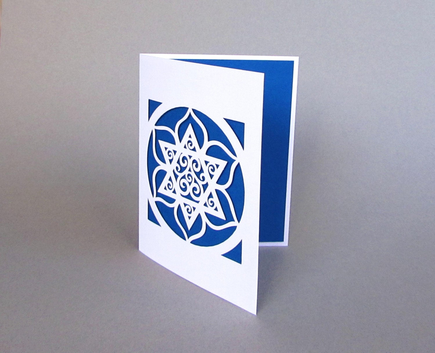 Jewish Holiday Passover Card Hanukkah Star of David Blue & White ...