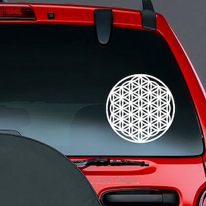 Flower of Life Vinyl CAR DECAL, Sacred Geometry Symbol, Metaphysical Sticker, Spiritual Meditation