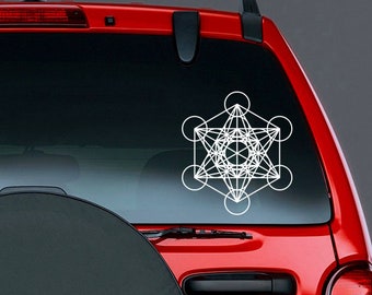 Metatron's Cube Sacred Geometry Symbol Vinyl CAR DECAL New Age Occult Sticker