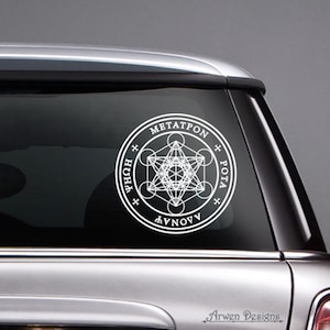Metatron's Cube Seal, Sigil of Enoch, Vinyl CAR DECAL, Sacred Geometry ...