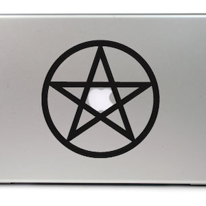 Pentagram WALL DECAL, Pagan Wiccan Wall Art, Simbolo della strega, Pentacolo immagine 3