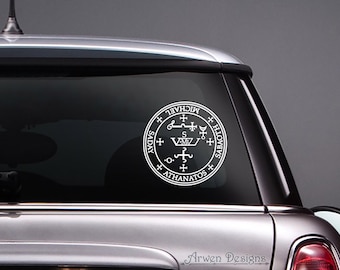 Archangel Michael Sigil Vinyl CAR DECAL, Angel Symbol, Protection Symbol, Mystic Seal