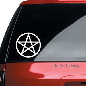 Pentagram Vinyl CAR DECAL, Wiccan Sticker, Pagan Symbol, Pentacle Decal, Witch Gifts