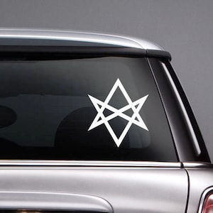 Hexagram vinyl sticker decal laptop ipad car window unicursal supernatural magic 