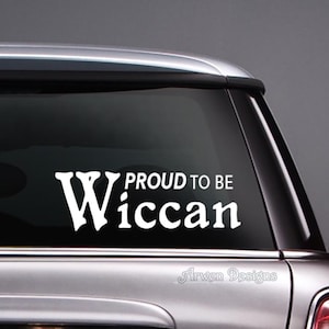 Wiccan Proud Vinyl CAR DECAL, Witch Love, Wiccan Pride Sticker