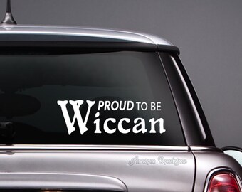 Wiccan Proud Vinyl CAR DECAL, Witch Love, Wiccan Pride Sticker