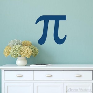 Pi Symbol Sacred Geometry, Math Sign Vinyl WALL DECAL 3.14 Greek Alphabet, Pi Day