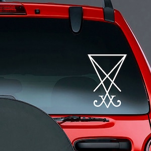 Lucifer Sigil Vinyl CAR DECAL Occult Seal of Satan, Luciferianism
