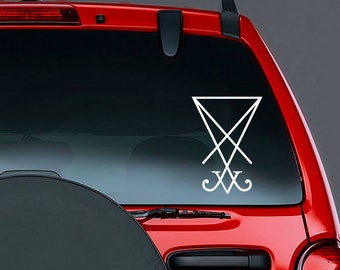 Lucifer Sigil Vinyl CAR DECAL Occult Seal of Satan, Luciferianism