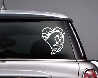 Horse DECAL, Vinyl Car Decal, Horse Love Sticker, Equestrian Gifts, Horse Heart