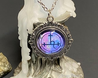 Lilith Necklace, Sigil of Lilith, Witch Pendant, Wiccan Jewelry, Goddess Pendant, Occult Necklace, Handmade Pagan Gifts