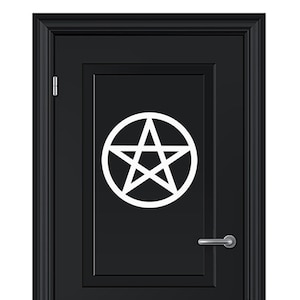 Pentagram WALL DECAL, Pagan Wiccan Wall Art, Simbolo della strega, Pentacolo immagine 1