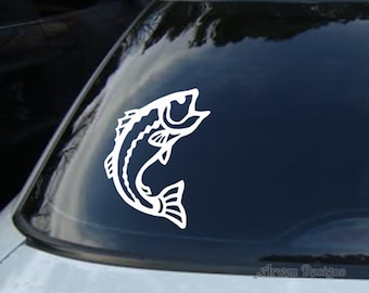 Bass Angeln Aufkleber, Vinyl-Auto-Aufkleber, Fisch Aufkleber, Fischer Geschenke, Naturliebhaber Geschenk