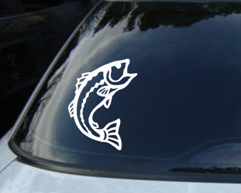Bass Fishing Decal Vinyl Car Decal Fish Sticker Etsy