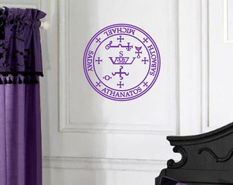 Archangel Michael Sigil Vinyl WALL ART, Angel Magic, Mystic Seal, Protection Symbol