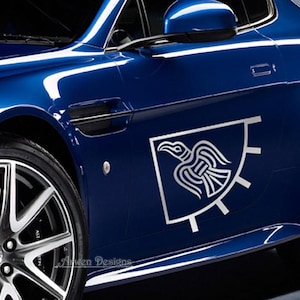 Raven Banner Viking Vinyl CAR DECAL, Norse Mythology, Pagan Sticker, Raven Flag, Asatru Viking Warrior