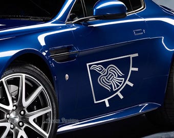 Raven Banner Viking Vinyl CAR DECAL, Norse Mythology, Pagan Sticker, Raven Flag, Asatru Viking Warrior