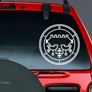Belial Sigil CAR DECAL, Goetia Demon Symbol, Occult Sticker, Key of Solomon, Demonology