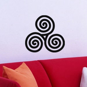 Triple Spiral WALL ART Triskele Pagan Wiccan Celtic Decal image 1
