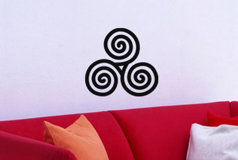 Triple Spiral WALL ART Triskele Pagan Wiccan Celtic Decal image 1