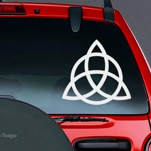 Triquetra Vinyl CAR DECAL, Trinity Knot, Pagan Wiccan Sticker, Celtic Symbol, Witch Decal