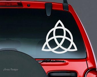 Triquetra Vinyl CAR DECAL, Trinity Knot, Pagan Wiccan Sticker, Celtic Symbol, Witch Decal