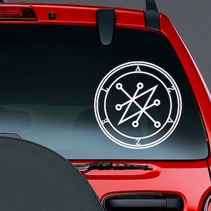 Azazel Sigil Vinyl CAR DECAL Occult, Wiccan Witch, Demon Symbol