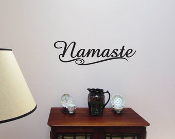 Namaste Yoga WALL ART New Age Spiritual Decal
