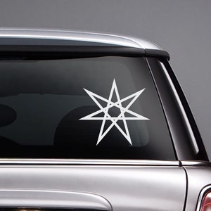 Fairy Elven Star, 7-Pointed Star, Septagram Vinyl CAR DECAL Pagan Wiccan Druid Occult Sticker