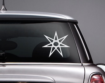 Fairy Elven Star, 7-Pointed Star, Septagram Vinyl CAR DECAL Pagan Wiccan Druid Occult Sticker